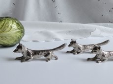 画像1: フランスアンティーク きつねのカトラリーレスト  (1)