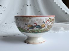 画像3: ヴィエイヤール ボルドー カフェオレボウル 水鳥とにわとり (3)