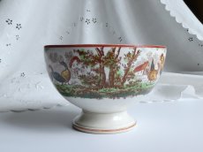 画像4: ヴィエイヤール ボルドー カフェオレボウル 水鳥とにわとり (4)
