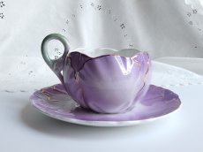 画像18: リュネヴィル 花びらのカップ & ソーサー モーヴ (18)