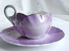 画像20: リュネヴィル 花びらのカップ & ソーサー モーヴ (20)