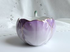 画像6: リュネヴィル 花びらのカップ & ソーサー モーヴ (6)