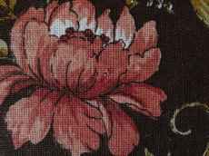 画像9: フランス アンティーク ファブリック 植物花模様 (9)