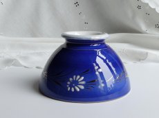 画像11: ショワジールロワ カフェオレボウル エマイユのお花 ナイトブルー (11)