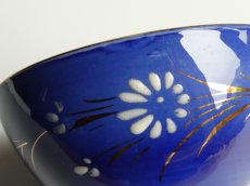 画像9: ショワジールロワ カフェオレボウル エマイユのお花 ナイトブルー (9)