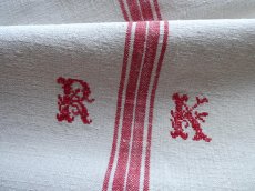 画像1: グレインサック 赤いクロスステッチ RK (1)
