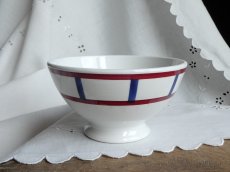 画像2: クレイユ モントロー カフェオレボウル バスク柄　 (2)