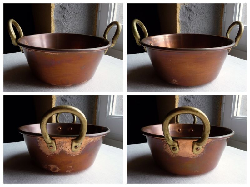 フランス アンティーク 銅製 両手鍋