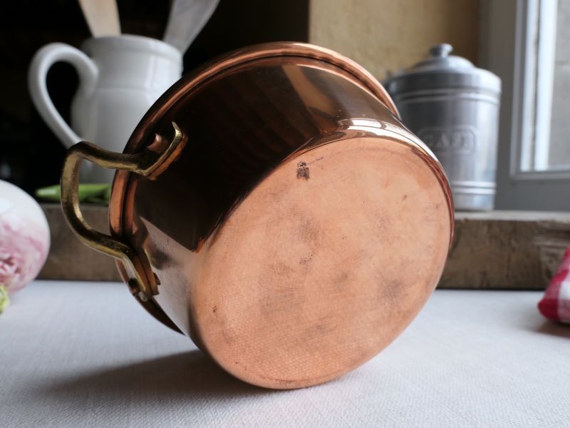 フランス アンティーク 銅製 小さな両手鍋 ココット B - une Belle Chose